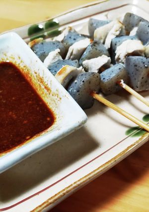 鶏こんにゃくの焼き鳥風〜味噌ダレ-レシピのメイン写真