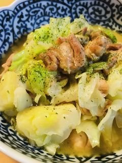 鶏肉とキャベツのめんつゆ&バター炒め-レシピのメイン写真