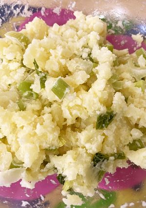 ポテトサラダ　具は野沢菜漬けの茎だけ-レシピのメイン写真