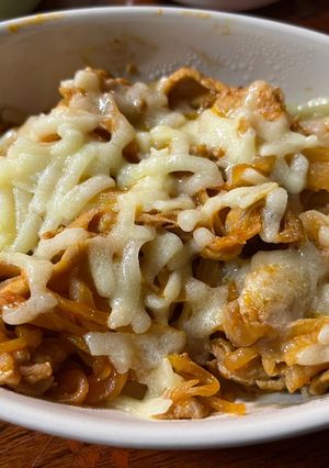 豚肉玉ねぎのケチャップ炒めチーズかけ-レシピのメイン写真
