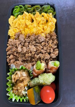頑張るパパへ④三色弁当-レシピのメイン写真