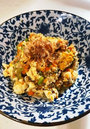 フライパンで簡単ヘルシーいり豆腐-レシピのメイン写真