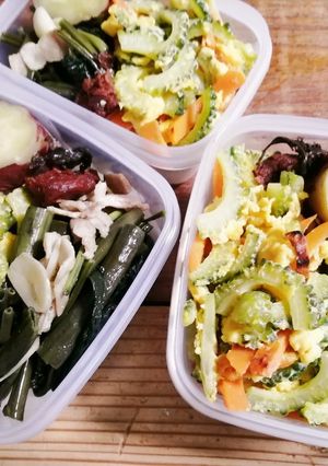 朝ごはん弁当！卵とじチャンプルー-レシピのメイン写真