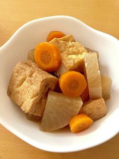 大根、にんじん、厚揚げの煮物-レシピのメイン写真