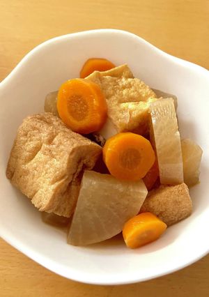 大根、にんじん、厚揚げの煮物-レシピのメイン写真