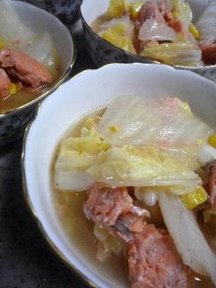 白菜と塩鮭の和風ミルフィーユ(重ね煮)-レシピのメイン写真