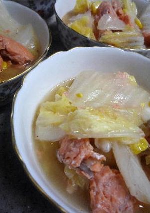 白菜と塩鮭の和風ミルフィーユ(重ね煮)-レシピのメイン写真