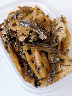煮干しと蓮根の佃煮✩出汁がら美味しく活用-レシピのメイン写真