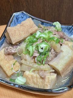 牛バラ切り落としと厚揚げの甘辛煮-レシピのメイン写真