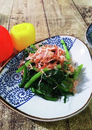 大きくなって苦い!ルッコラ活用おひたし-レシピのメイン写真