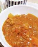 圧力鍋で作るカレー（ルウ、小麦粉不使用）