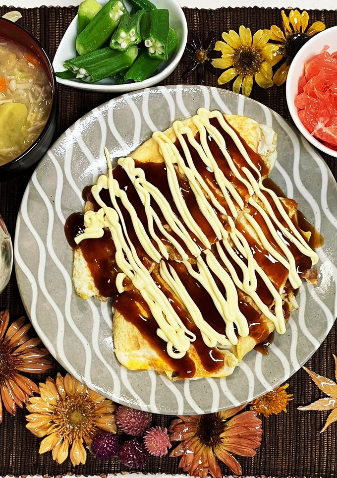 もやしのみ！お好み焼き風カンタンお焼き♪-レシピのメイン写真