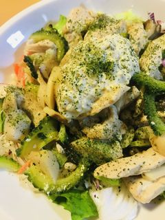 マヨ和え●鶏肉と茸&ゴーヤーの野菜炒め-レシピのメイン写真