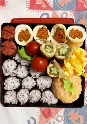 9/25ﾖｯﾁｬﾝ☆秋の果物お弁当-レシピのメイン写真