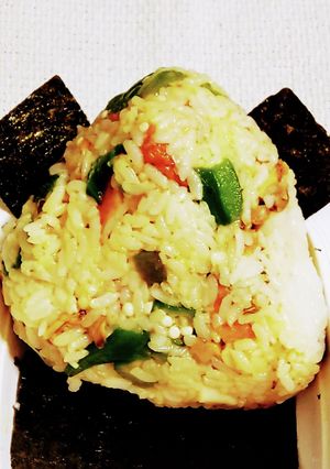 スープ煮ごぼ天しじみイカおくらおにぎり-レシピのメイン写真