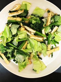 キャベツと、ほうれん草と油揚げの炒め物-レシピのメイン写真