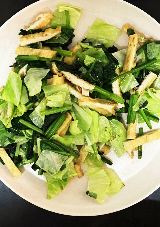キャベツと、ほうれん草と油揚げの炒め物-レシピのメイン写真