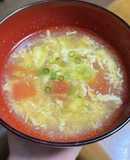 中華風！ふわふわトマトたまごスープ