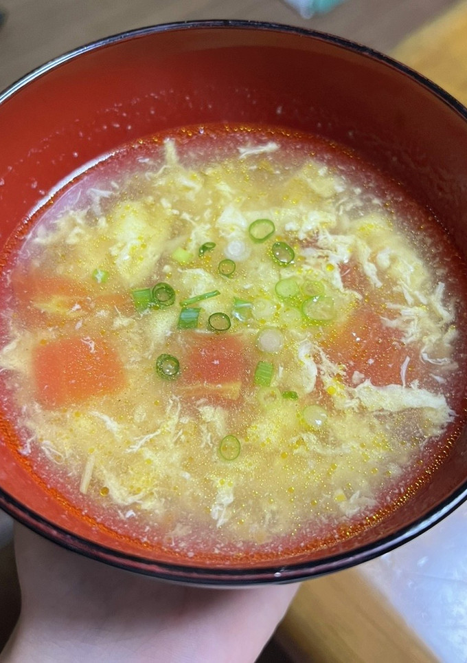 中華風！ふわふわトマトたまごスープ-レシピのメイン写真