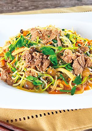 豆苗しらたきチャプチェ-レシピのメイン写真