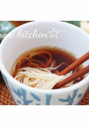 自家製そうめんのつゆで♪冷んやり素麺-レシピのメイン写真