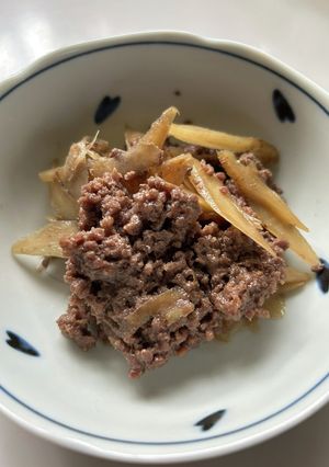 牛ひき肉と牛蒡の旨煮-レシピのメイン写真