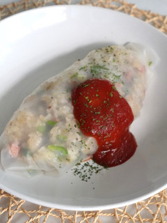 レンジで簡単!透けるオムライス!?-レシピのメイン写真