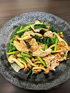 豚肉と小松菜の醤油炒め-レシピのメイン写真