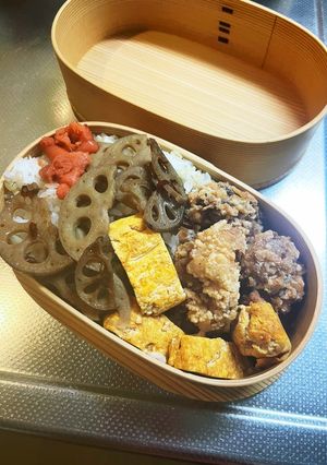 ある日の茶色いお弁当-レシピのメイン写真