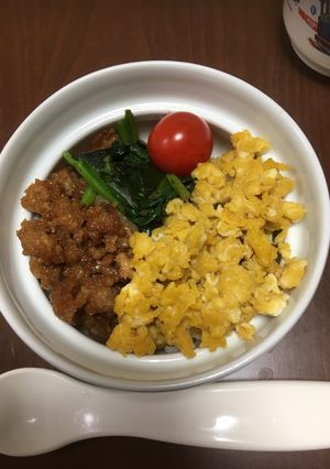 レンチン2色そぼろ丼-レシピのメイン写真