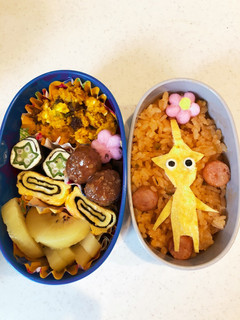 大人気!黄色ピクミンのオムライス弁当-レシピのメイン写真