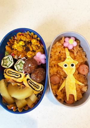大人気！黄色ピクミンのオムライス弁当-レシピのメイン写真