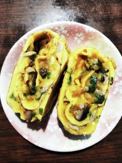 野菜ときのこの変わり出汁巻き卵焼き-レシピのメイン写真