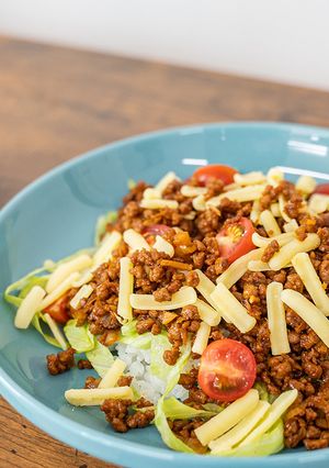 大豆ミートでお手軽タコライス-レシピのメイン写真