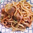 簡単★スライス肉入り焼きうどん