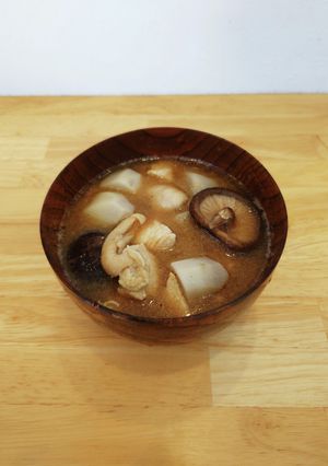 さといもと鶏肉のかんたん味噌汁-レシピのメイン写真