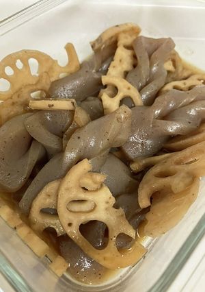 れんこんとこんにゃくのきんぴら-レシピのメイン写真