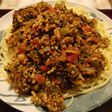 旨味と深み 高菜ミートソーススパゲティ