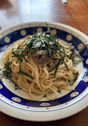 お昼にササッと明太クリームスパゲッティ-レシピのメイン写真