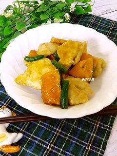 鶏胸肉とかぼちゃの甘辛ソース炒め-レシピのメイン写真