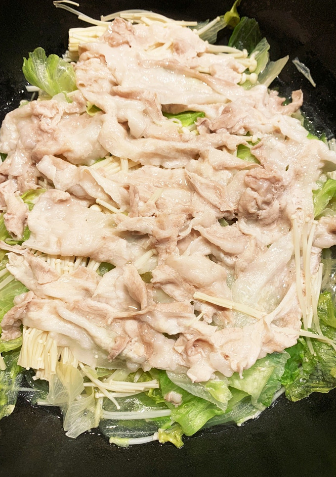 10分でレタスと豚しゃぶ蒸し♡-レシピのメイン写真