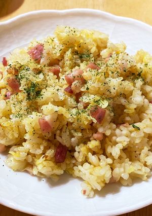 ベーコンとキャベツのカレー炒飯-レシピのメイン写真