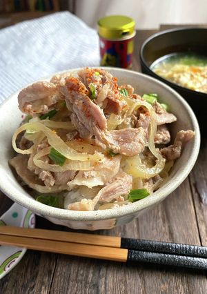 レンジで簡単♪つゆだく豚丼-レシピのメイン写真