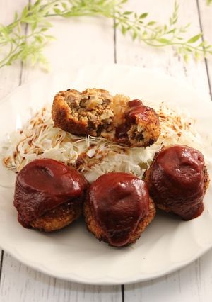 お肉ごろごろ!牛100メンチカツ-レシピのメイン写真