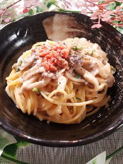 鮭ときのこの和風クリームスパゲティ-レシピのメイン写真