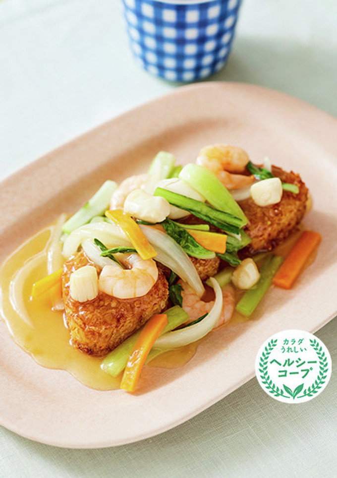 揚げ焼おにぎり中華あんかけ-レシピのメイン写真