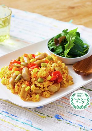 にんじんジュースで野菜ピラフ-レシピのメイン写真