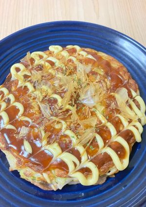 完全食？！そうめんでカリカリお好み焼き-レシピのメイン写真