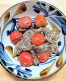 豚バラ肉とミニトマトのマヨネーズ炒め