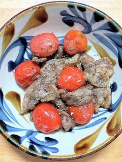 豚バラ肉とミニトマトのマヨネーズ炒め-レシピのメイン写真